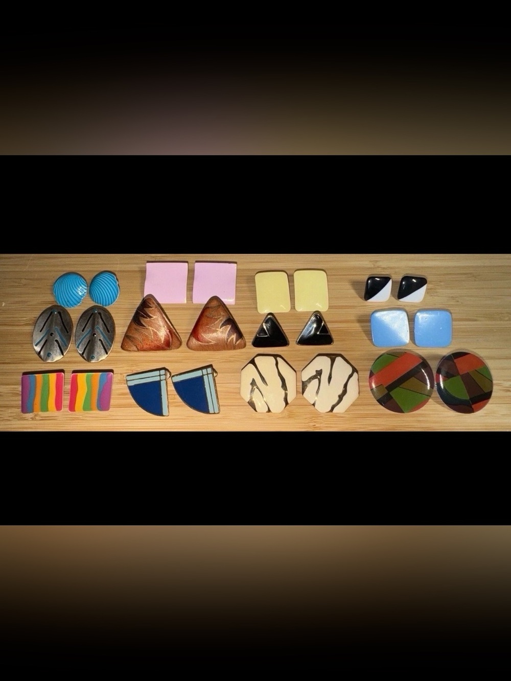 Lot Of 12 Pair Colorful Vintage Earrings 80’s & 90’s